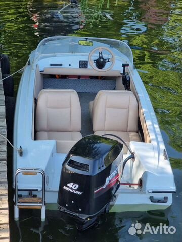 Лодка прогулочный катер Flamingo 410+мотор+ прицеп объявление продам