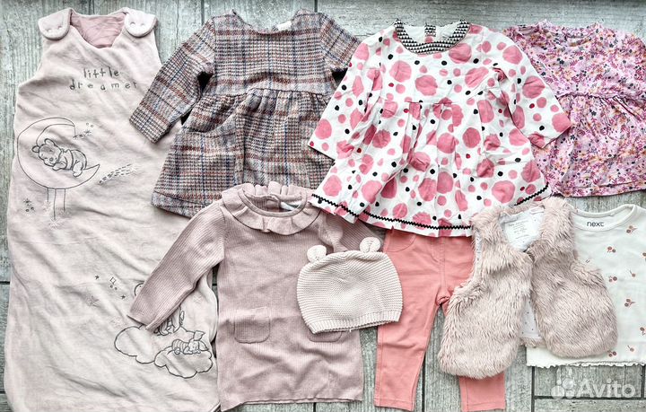 Вещи пакетом на девочку 74 Gap, Next, Zara