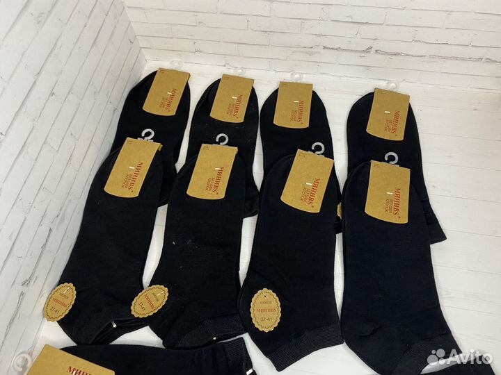 Носки женские черные короткие