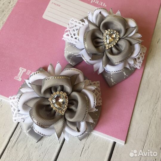 Бантики для волос ручной работы