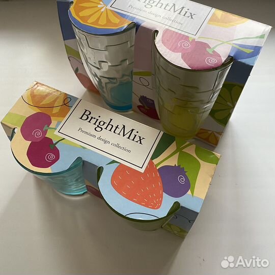 Стаканы из пятерочки BrightMix 2 комплекта