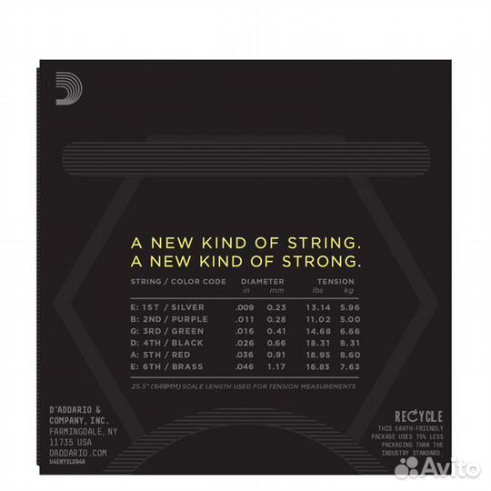 D'Addario Nyxl0946 струны для электрогитары Новые