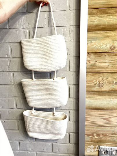 Органайзер подвесной для хранения плетеный