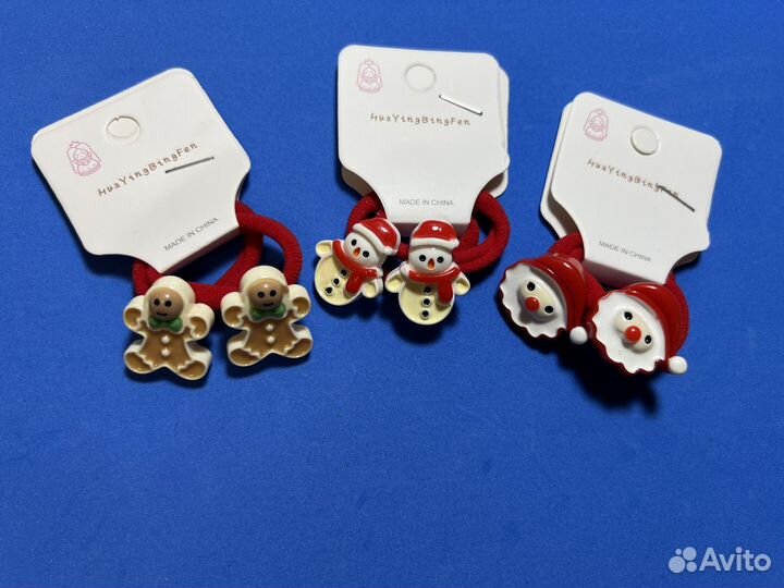 Резинки для волос новогодние