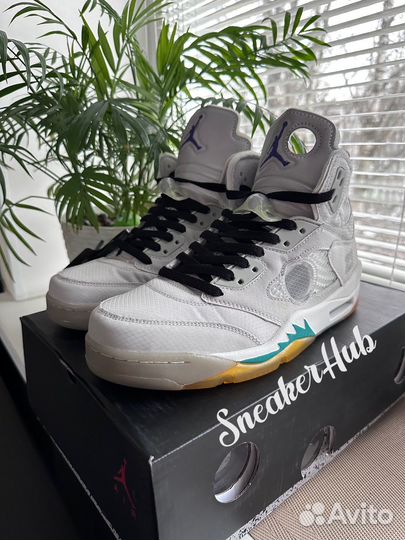 Nike Air Jordan 5 grey green