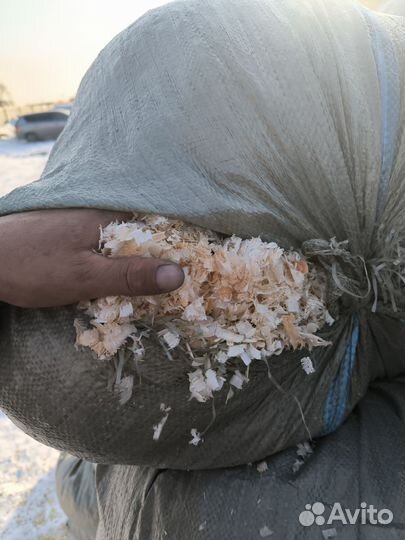 Опилки стружка в мешках