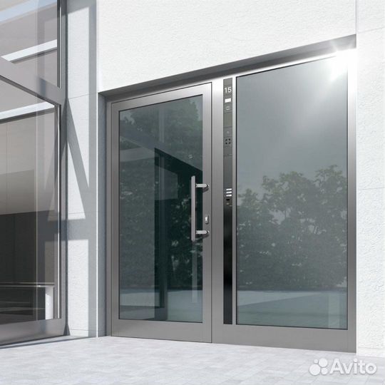 Дверь алюминиевая раздвижная