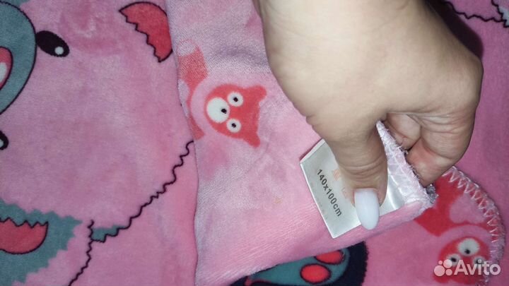 Плед детский плюшевый