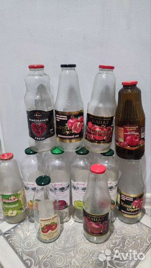 Стеклянная бутылка 1 л