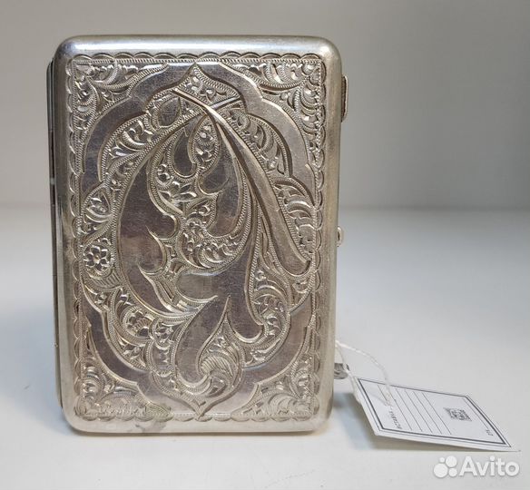 Портсигар серебряный 875 проба - 189.4гр