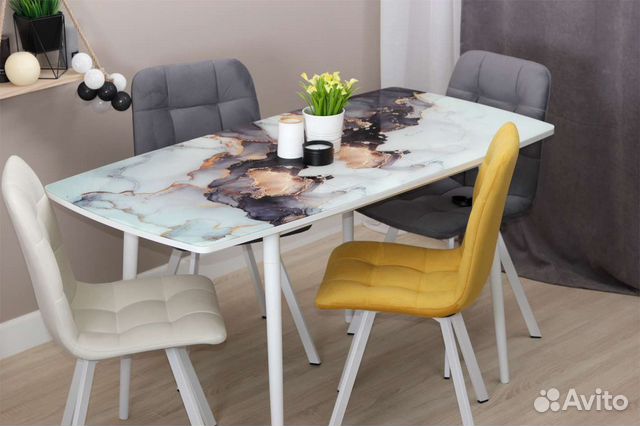 Стол кухонный мрамор
