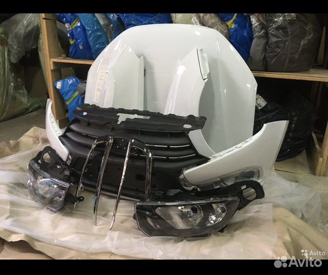 Лада гранта бампер капот крыло фара передня часть