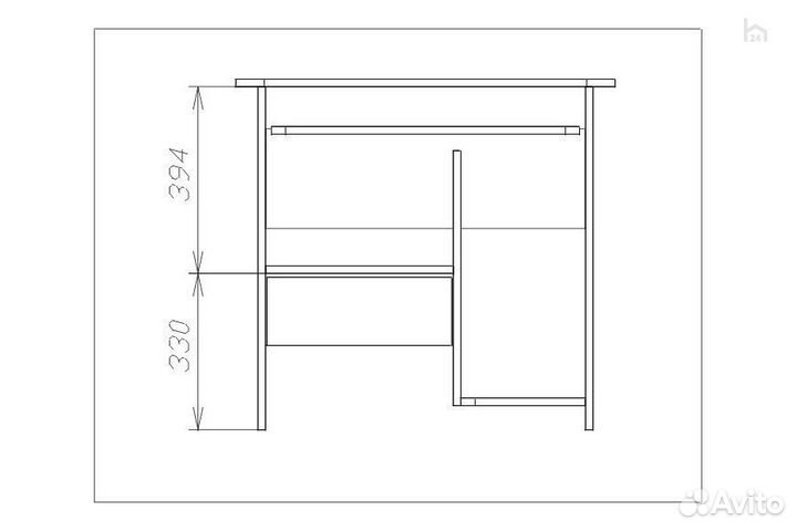 Стол компьютерный кст-10.1