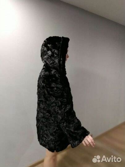 Шуба норковая с капюшоном 44 46 короткая