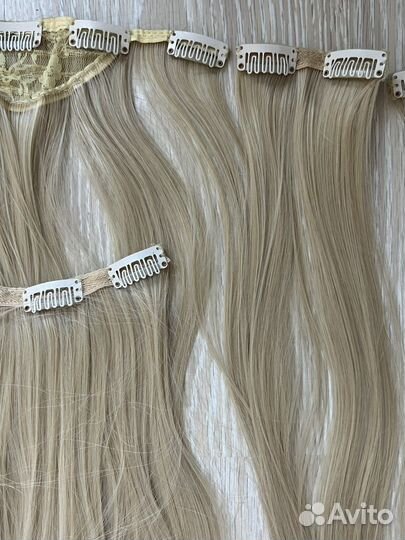 Искусственные волосы на заколках