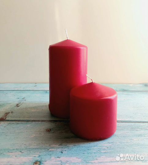 Две свечи красные Икея ikeа