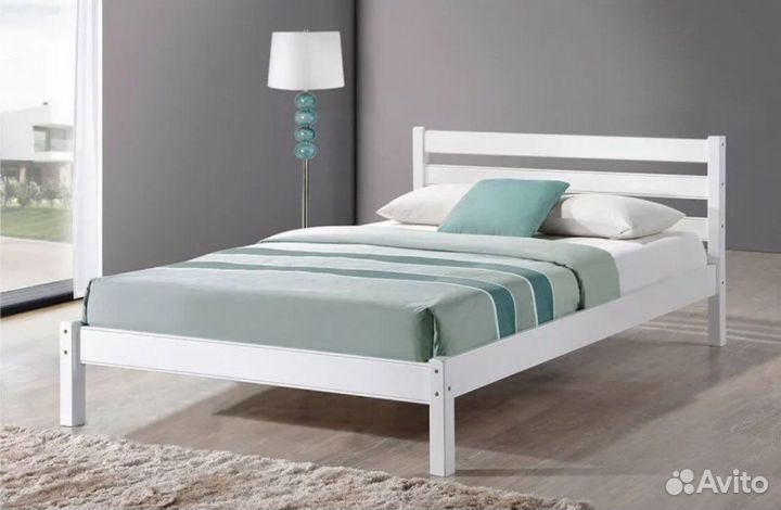 кровать подростковая «wooden bed-2»