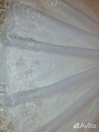 Тюль Микросетка вышивка метражом