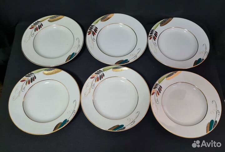 Тарелки десертные Фарфор лфз СССР 6 штук