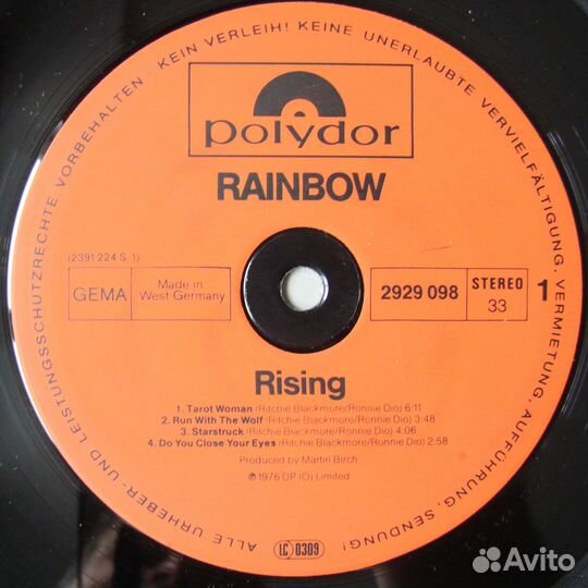 Rainbow - rising / 1976 germany