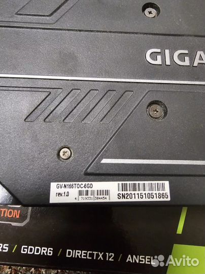 Gigabyte GeForce GTX 1660 TI OC 6G gddr6