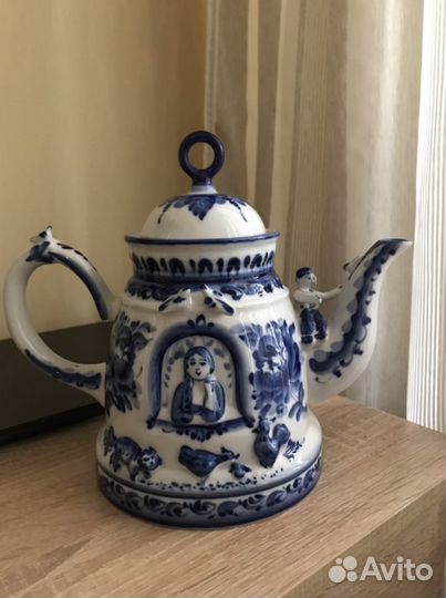 Гжель чайник фарфор