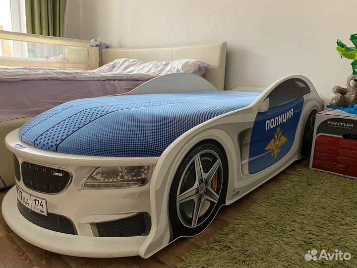 Кровать машина с ящиком для хранения