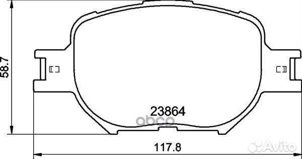 Nsii0023531620 Колодки тормозные дисковые перед