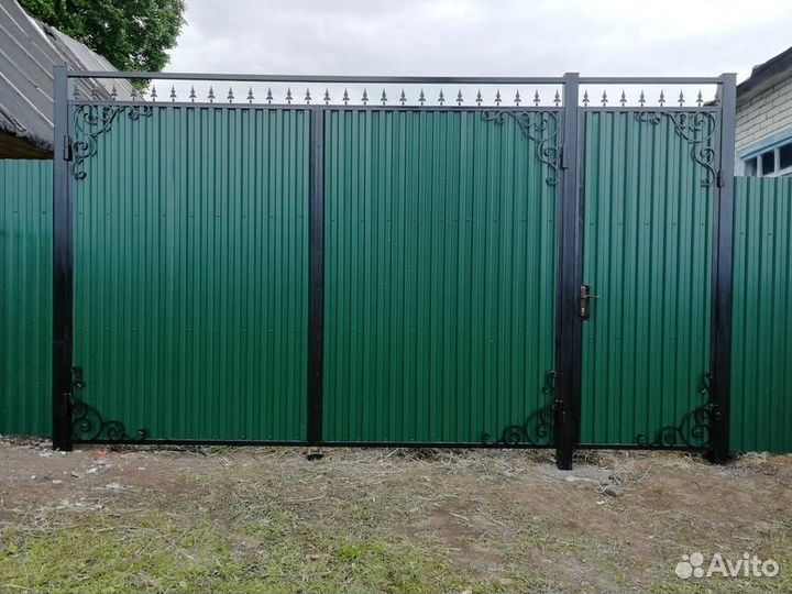 Распашные Ворота и Калитка Комплект