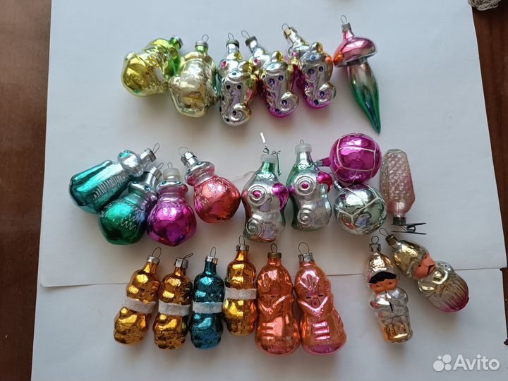 Елочные игрушки СССР советские фигурки
