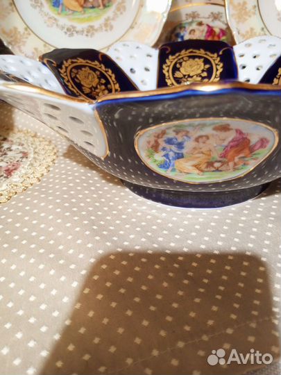 Кобальт.Ваза для фруктов. Германия