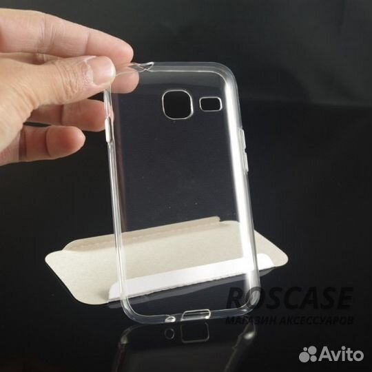 Чехол-накладка samsung J1 Mini (2016) прозрачный