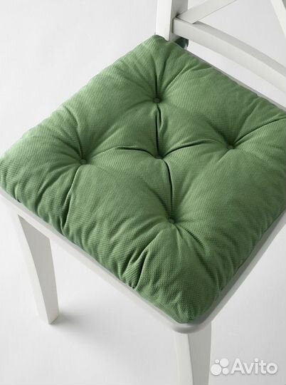 Подушка на стул икеа Малинда, 40х38х7 зеленый,ikea