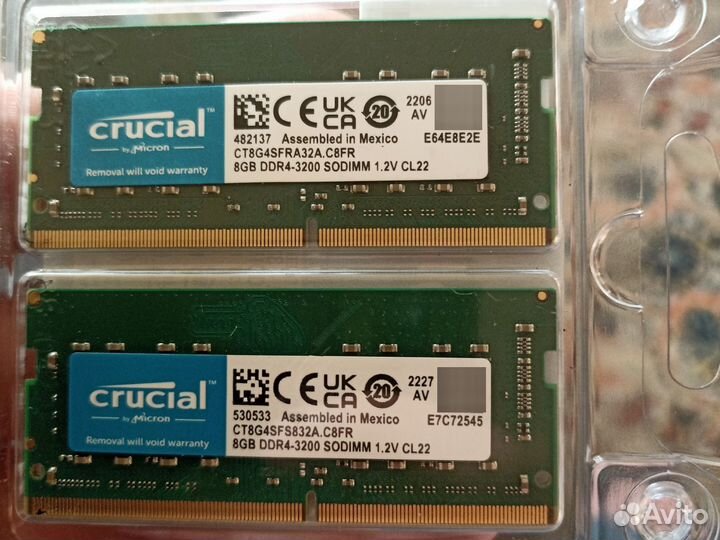 Оперативная память ddr4 16gb sodimm 3200 для ноута