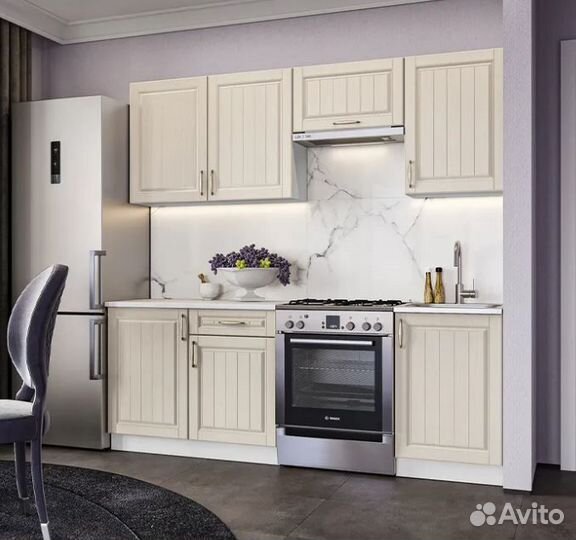 Кухня Лондон 2.1 м дуб крем