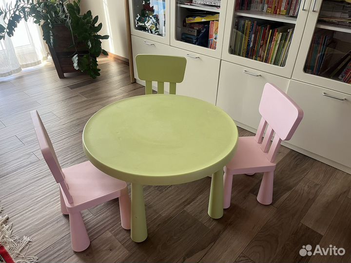 Стол и стулья икеа