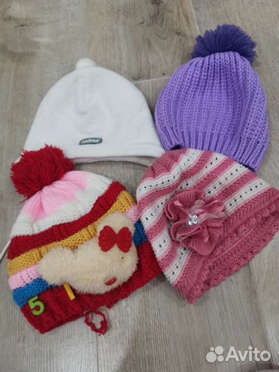 Шапки для девочки от 0 до 5 лет