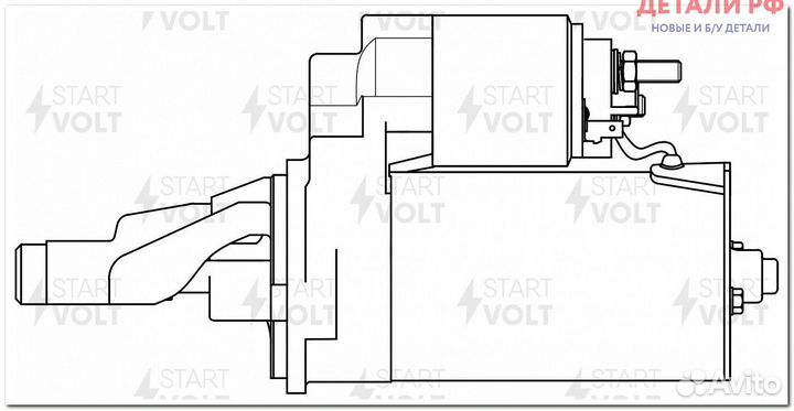 Стартер VAG A6 97, A4 97, A8 97- 2.5 TDI 2 кВт StartVolt startvolt LST1862