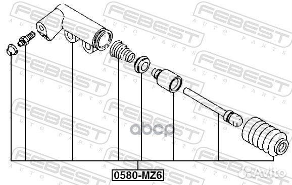 Цилиндр сцепления рабочий 0580-MZ6 Febest