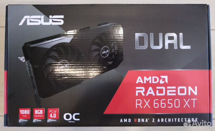 Видеокарта Asus dual-RX6650XT-O8G