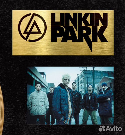 Linkin Park золотой винил в рамке готовый подарок