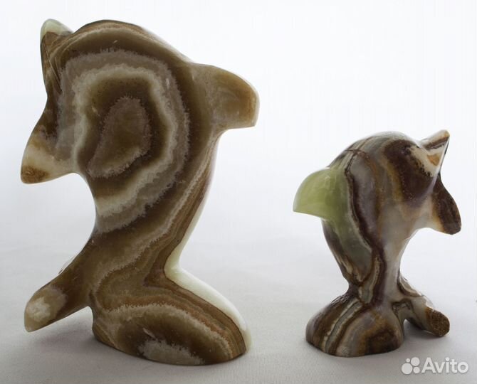 Композиция Дельфины, 2 шт, оникс