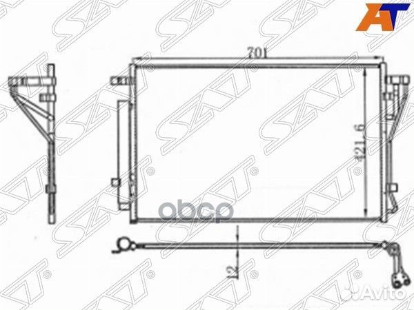 Радиатор кондиционера Kia K5 19- ST-47-0013 Sat
