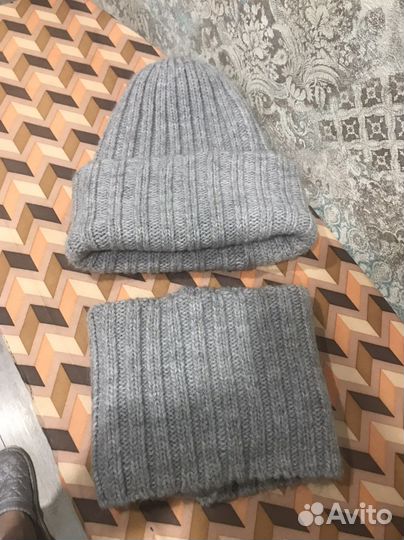 Комплект шапка и снуд женский