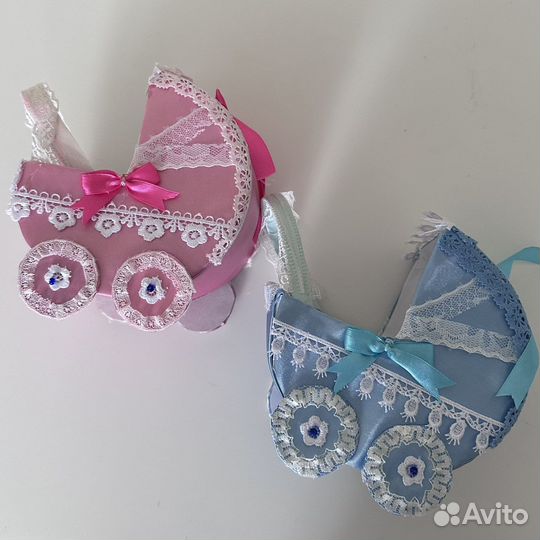 Гендер пати декор коляски