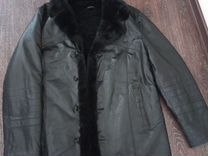 Куртка натуральная кожаная с норковым мехом