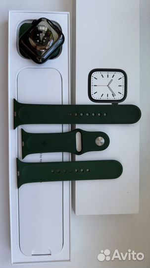 Часы apple watch 7 45 mm green
