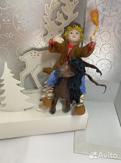 Ватная игрушка на ёлку. Конёк-Горбунок