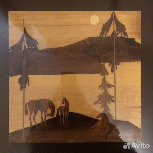 Панно картина шпон СССР