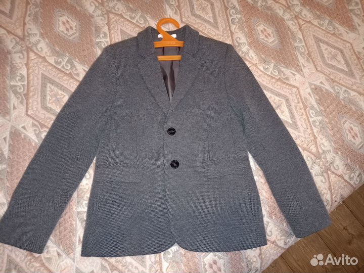 Пиджак школьный для мальчика 140